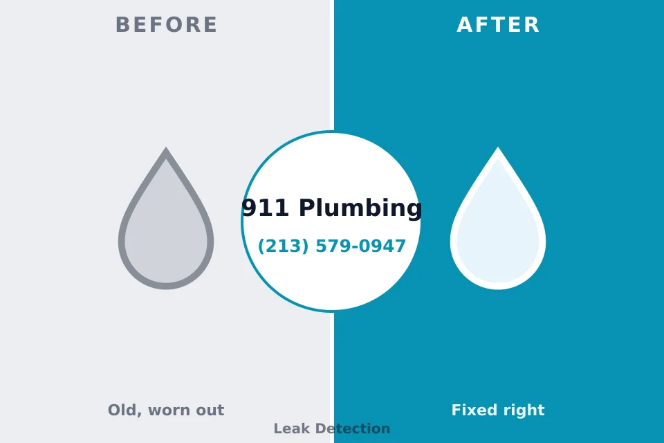 Before and after: plumbing company White Castle, LA
